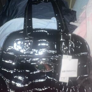 Liz Claiborne Glossy Black Shoulder Bag